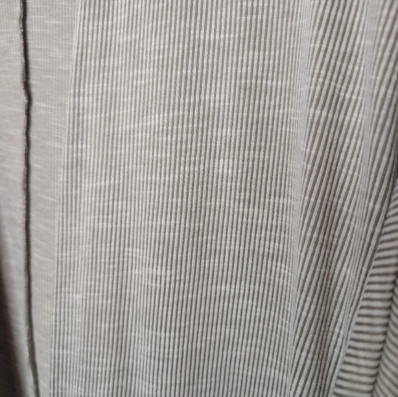 DONNI. Anthropologie Soft Ribbed Cardigan Sweater Gray Stripe One Size Fits All - Picture 4 of 10